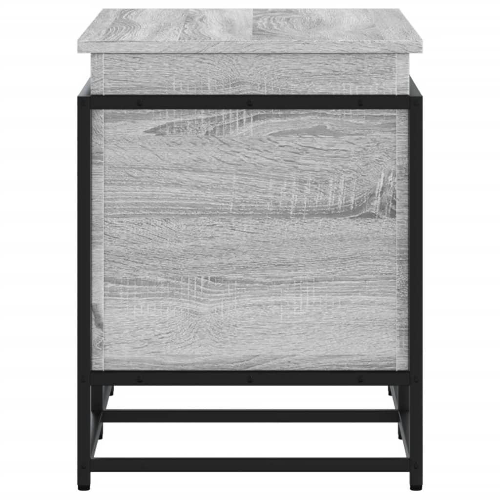 vidaXL Storage Box with Lid Grey Sonoma 80x40x51.5 cm Engineered Wood 5