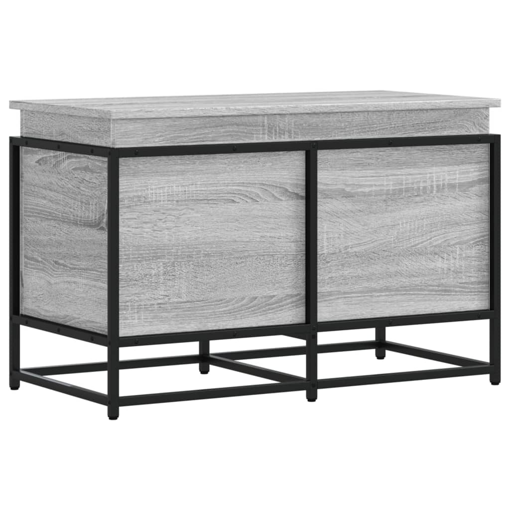 vidaXL Storage Box with Lid Grey Sonoma 80x40x51.5 cm Engineered Wood 6