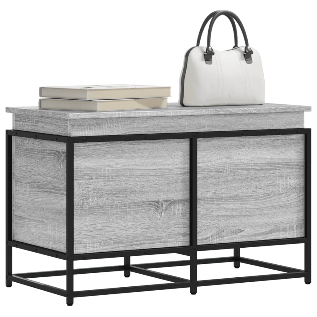 vidaXL Storage Box with Lid Grey Sonoma 80x40x51.5 cm Engineered Wood 1