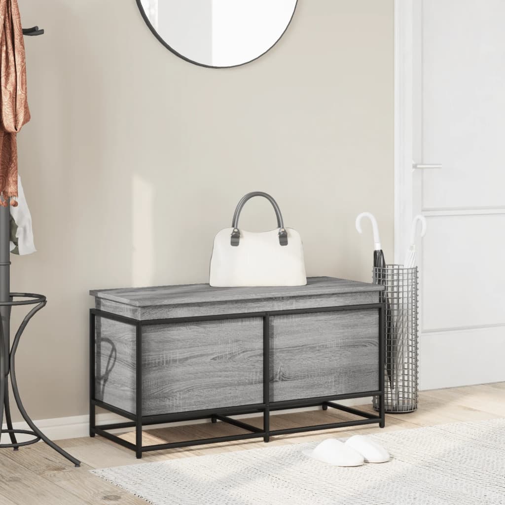 Storage Box with Lid 40x40x51,5 cm Engineered Wood Grey sonoma 100 x 40 x 51.5 cm
