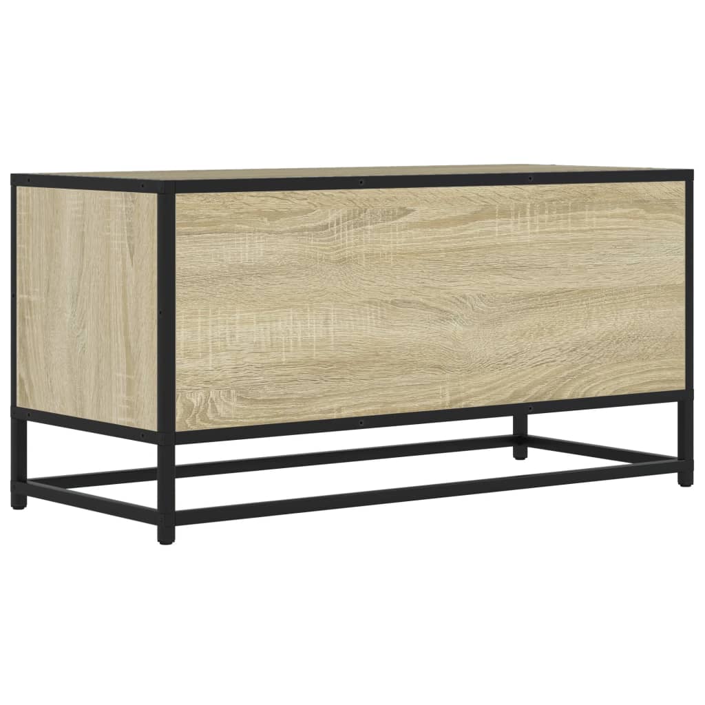 vidaXL TV Cabinet Sonoma Oak 80x34.5x40 cm Engineered Wood and Metal 6