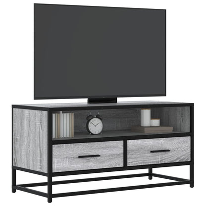 vidaXL TV Cabinet Grey Sonoma 80x34.5x40 cm Engineered Wood and Metal 1