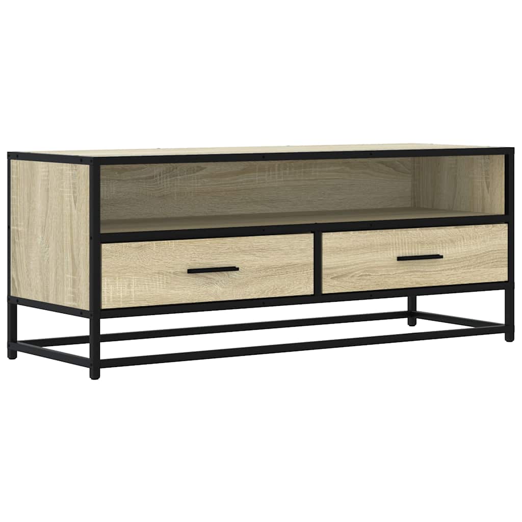 TV Cabinet 80x34,5x40 cm Engineered Wood and Metal Sonoma oak 100 cm