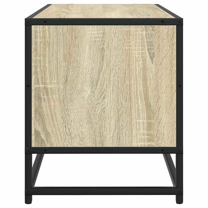 vidaXL TV Cabinet Sonoma Oak 100x34.5x40 cm Engineered Wood and Metal 5