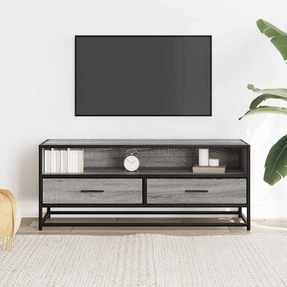 vidaXL TV Cabinet Grey Sonoma 100x34.5x40 cm Engineered Wood and Metal 3