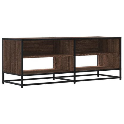 vidaXL TV Cabinet Brown Oak 120,5x40x46 cm Engineered Wood and Metal 2
