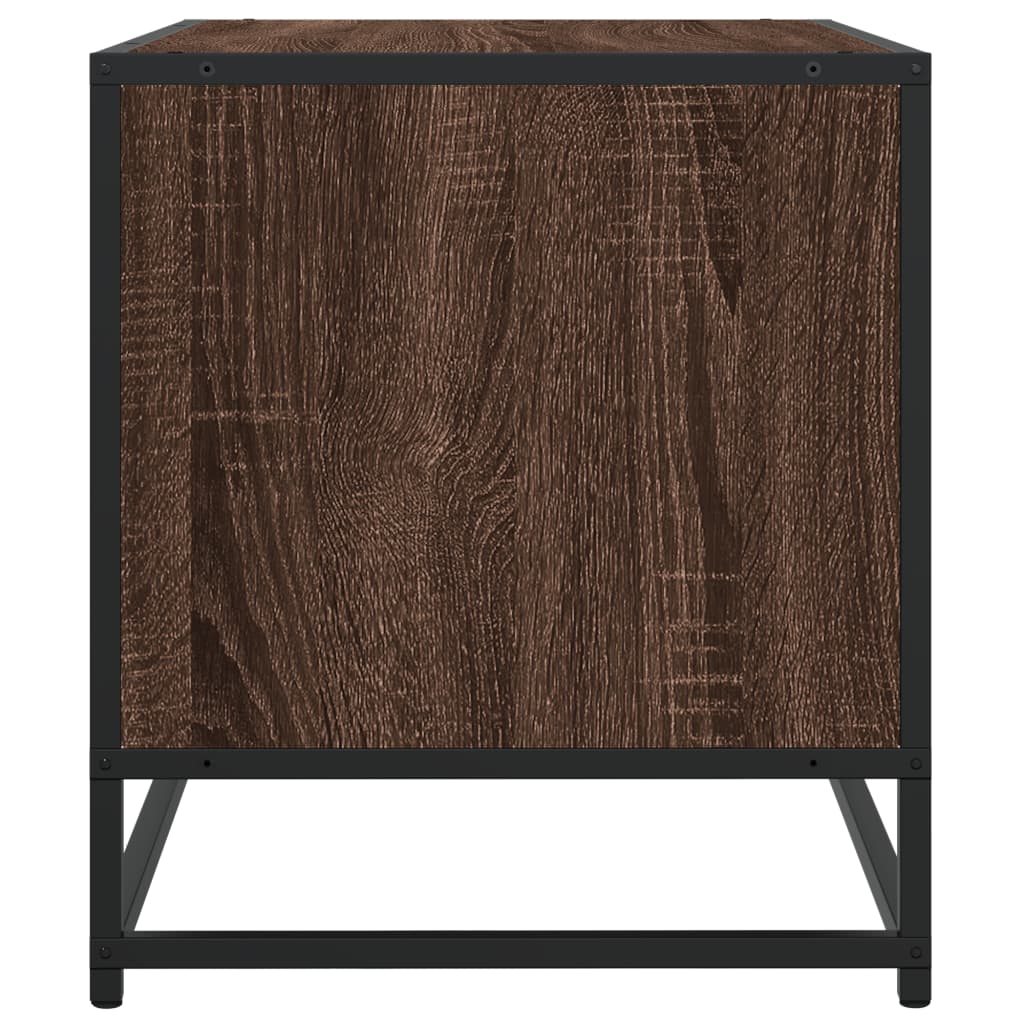 vidaXL TV Cabinet Brown Oak 120,5x40x46 cm Engineered Wood and Metal 6