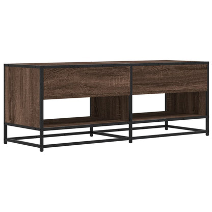 vidaXL TV Cabinet Brown Oak 120,5x40x46 cm Engineered Wood and Metal 5