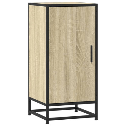 vidaXL Sideboard Sonoma Oak 35.5x35x76 cm Engineered Wood and Metal 2