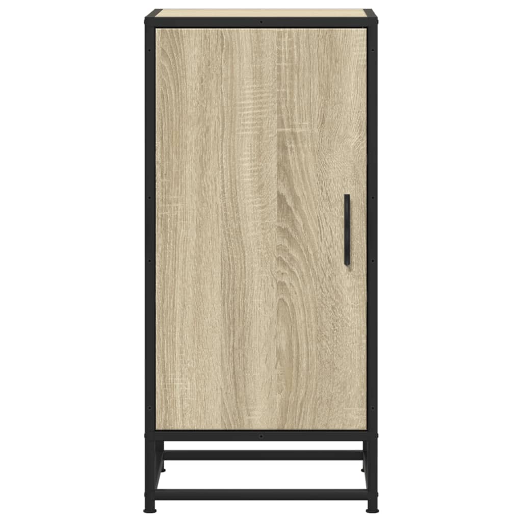 vidaXL Sideboard Sonoma Oak 35.5x35x76 cm Engineered Wood and Metal 4