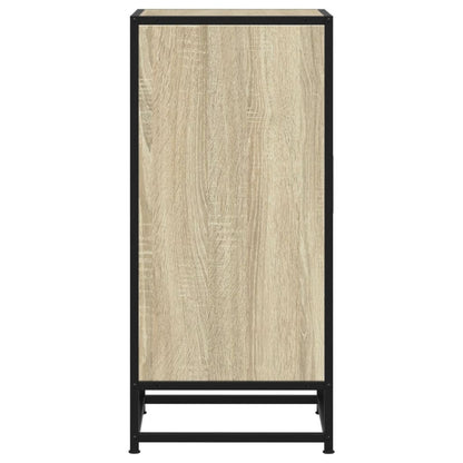 vidaXL Sideboard Sonoma Oak 35.5x35x76 cm Engineered Wood and Metal 5
