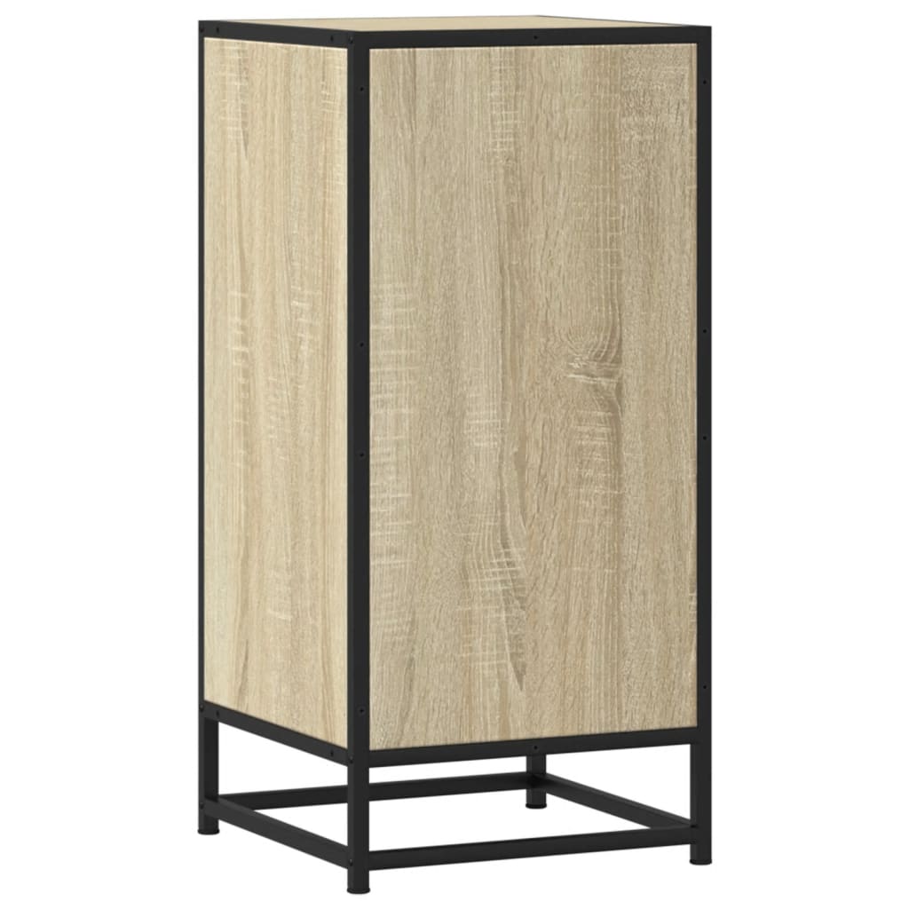 vidaXL Sideboard Sonoma Oak 35.5x35x76 cm Engineered Wood and Metal 6