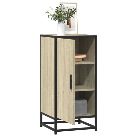 Sideboard 35,5x35x76 cm Engineered Wood and Metal Sonoma oak