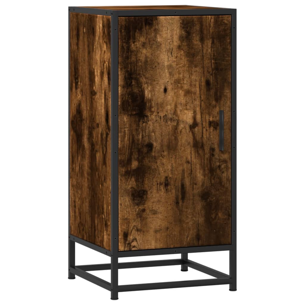 vidaXL Sideboard Smoked Oak 35.5x35x76 cm Engineered Wood and Metal 2