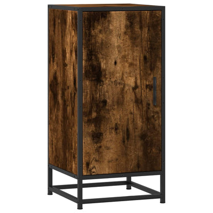 vidaXL Sideboard Smoked Oak 35.5x35x76 cm Engineered Wood and Metal 2