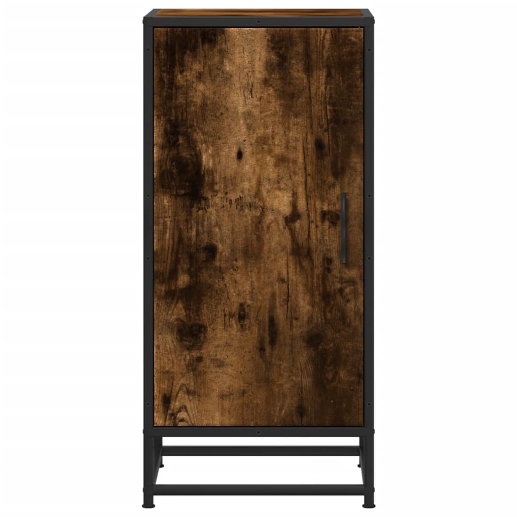 vidaXL Sideboard Smoked Oak 35.5x35x76 cm Engineered Wood and Metal 4