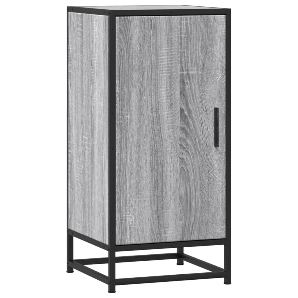 vidaXL Sideboard Grey Sonoma 35.5x35x76 cm Engineered Wood and Metal 2