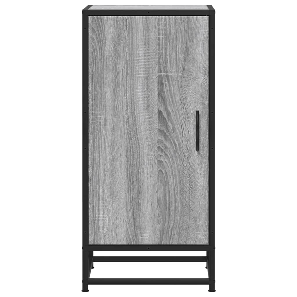 vidaXL Sideboard Grey Sonoma 35.5x35x76 cm Engineered Wood and Metal 4