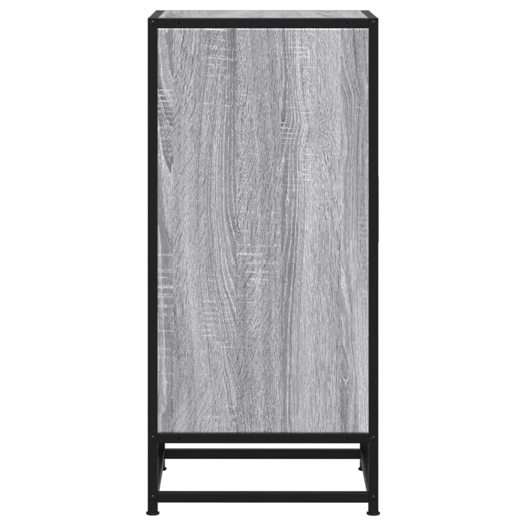 vidaXL Sideboard Grey Sonoma 35.5x35x76 cm Engineered Wood and Metal 5
