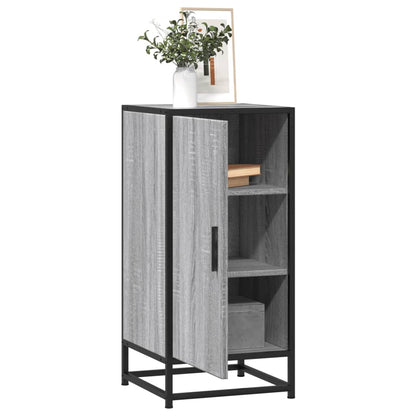 vidaXL Sideboard Grey Sonoma 35.5x35x76 cm Engineered Wood and Metal 1