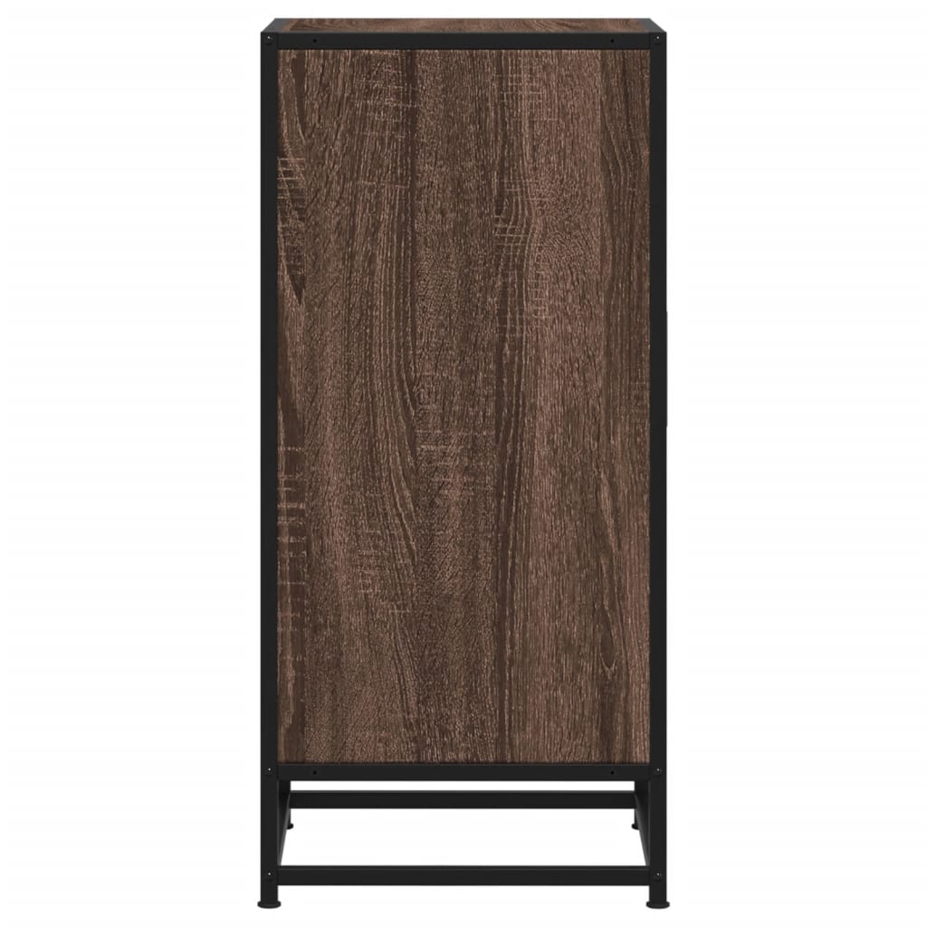 vidaXL Sideboard Brown Oak 35.5x35x76 cm Engineered Wood and Metal 5