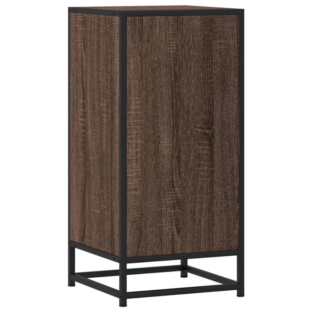 vidaXL Sideboard Brown Oak 35.5x35x76 cm Engineered Wood and Metal 6