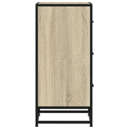 vidaXL Sideboard Sonoma Oak 35.5x35x76 cm Engineered Wood and Metal 5