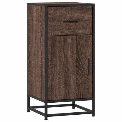 vidaXL Sideboard Brown Oak 35.5x35x76 cm Engineered Wood and Metal 2