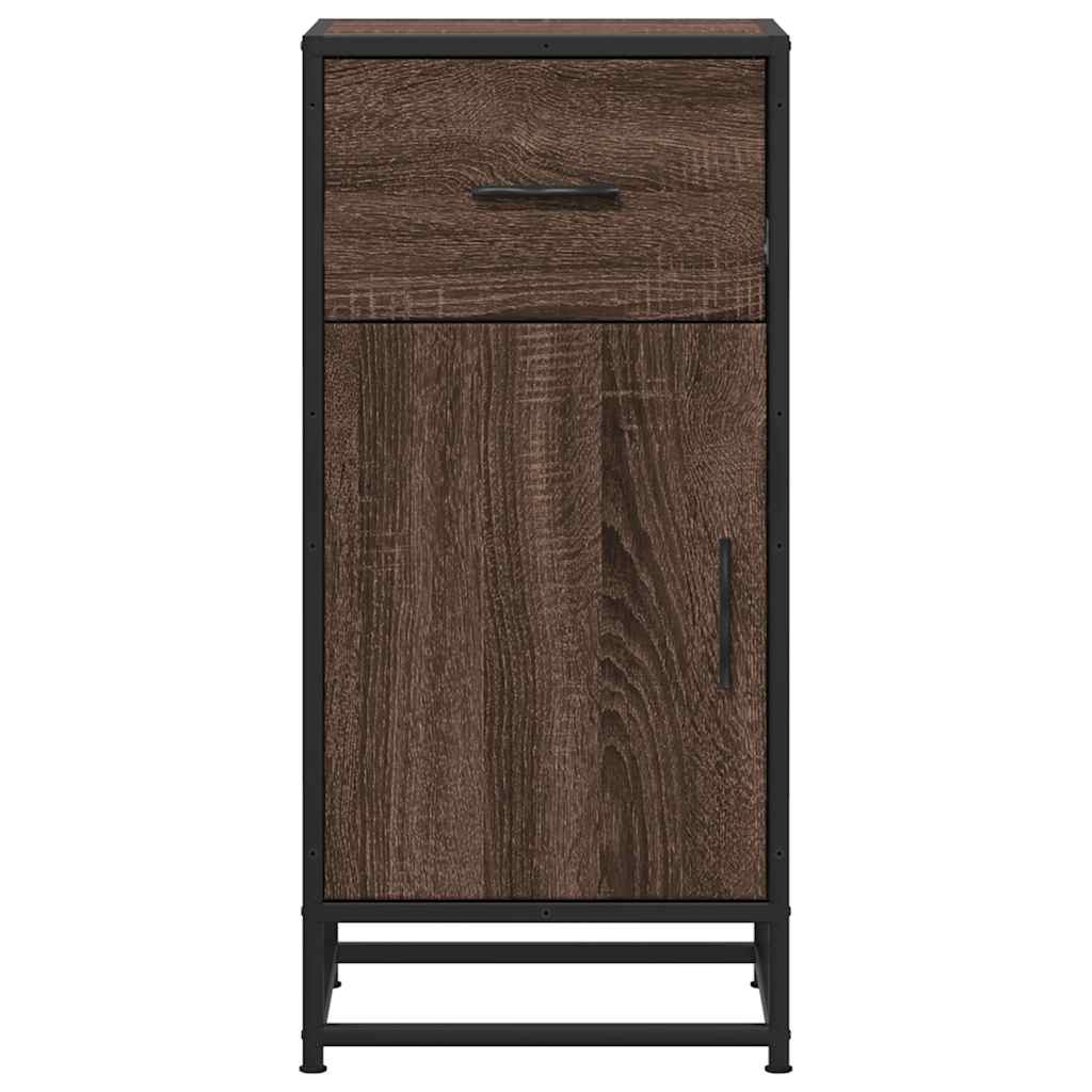 vidaXL Sideboard Brown Oak 35.5x35x76 cm Engineered Wood and Metal 4