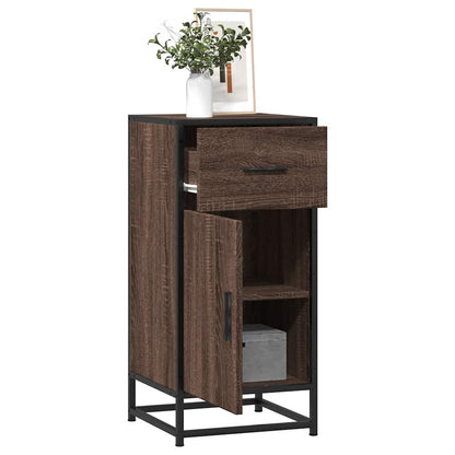 vidaXL Sideboard Brown Oak 35.5x35x76 cm Engineered Wood and Metal 1