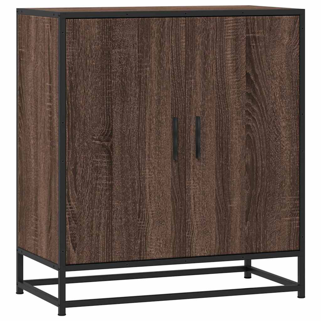vidaXL Sideboard Brown Oak 68x35x76 cm Engineered Wood and Metal 2