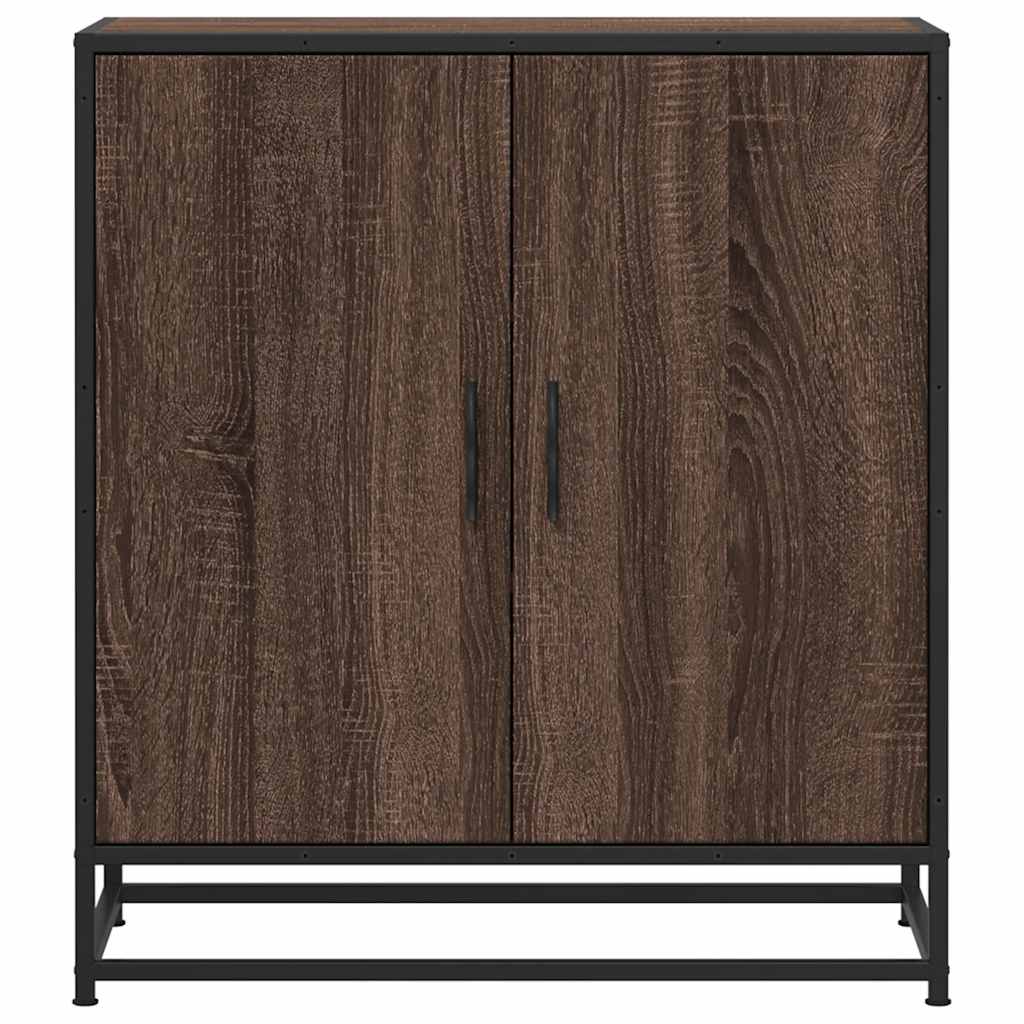 vidaXL Sideboard Brown Oak 68x35x76 cm Engineered Wood and Metal 4