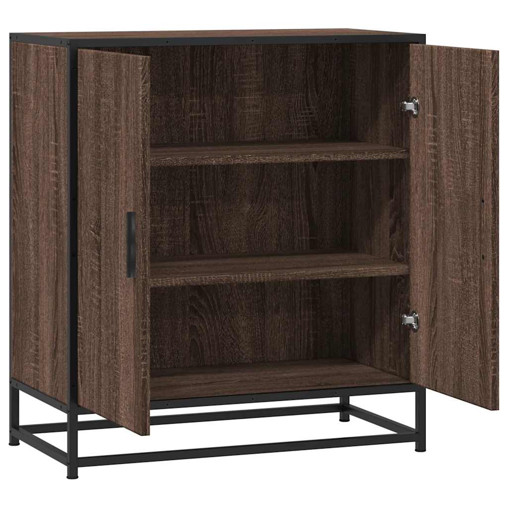 vidaXL Sideboard Brown Oak 68x35x76 cm Engineered Wood and Metal 5