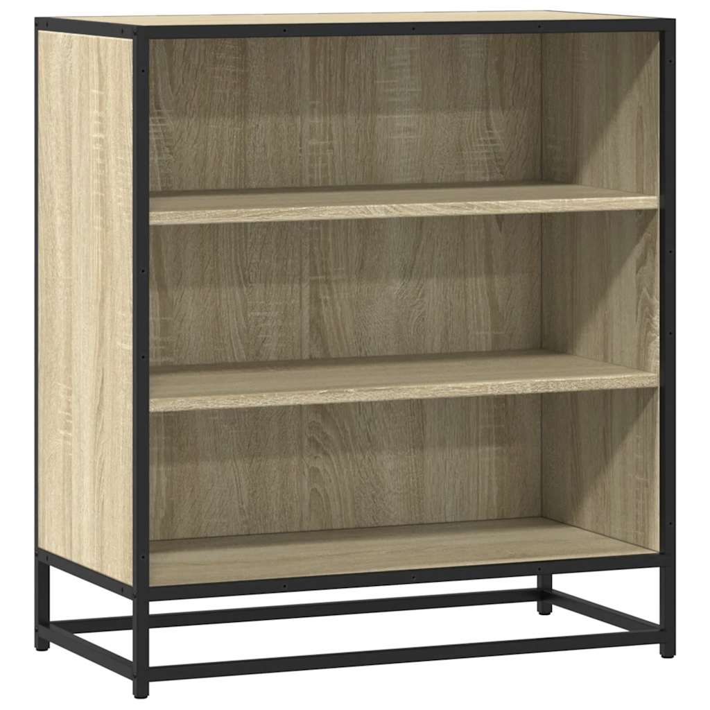 vidaXL Sideboard Sonoma Oak 68x35x76 cm Engineered Wood and Metal 2