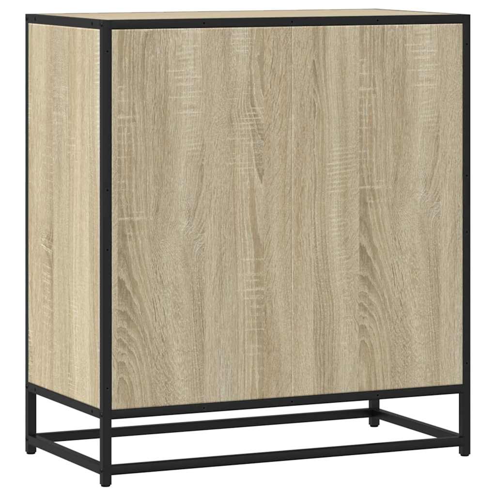 vidaXL Sideboard Sonoma Oak 68x35x76 cm Engineered Wood and Metal 6