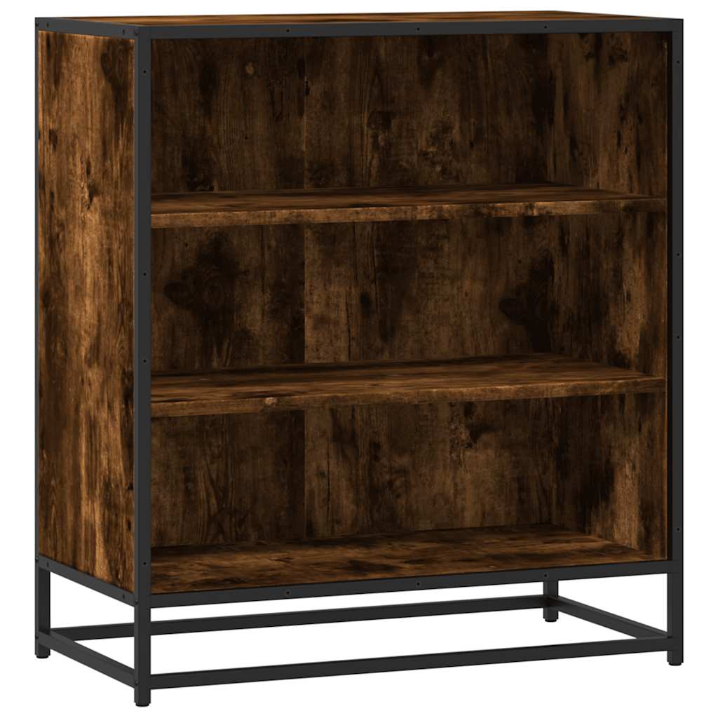 vidaXL Sideboard Smoked Oak 68x35x76 cm Engineered Wood and Metal 2