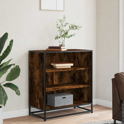 vidaXL Sideboard Smoked Oak 68x35x76 cm Engineered Wood and Metal 3