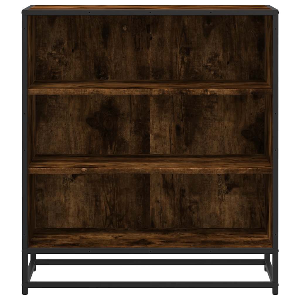 vidaXL Sideboard Smoked Oak 68x35x76 cm Engineered Wood and Metal 4