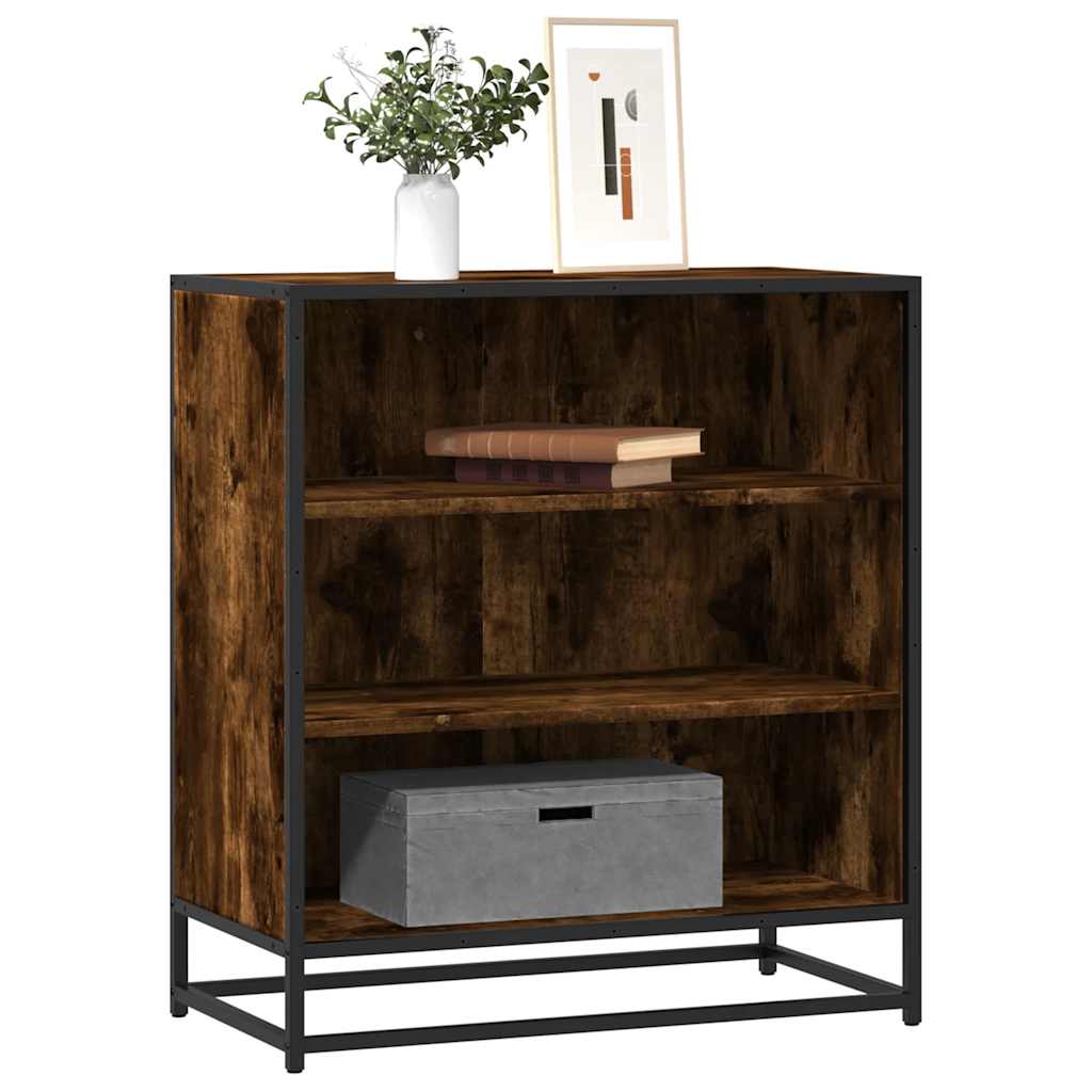 vidaXL Sideboard Smoked Oak 68x35x76 cm Engineered Wood and Metal 1