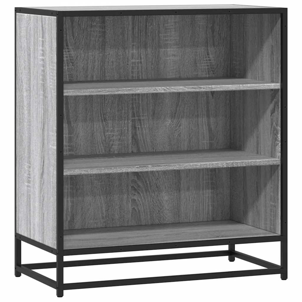 vidaXL Sideboard Grey Sonoma 68x35x76 cm Engineered Wood and Metal 2