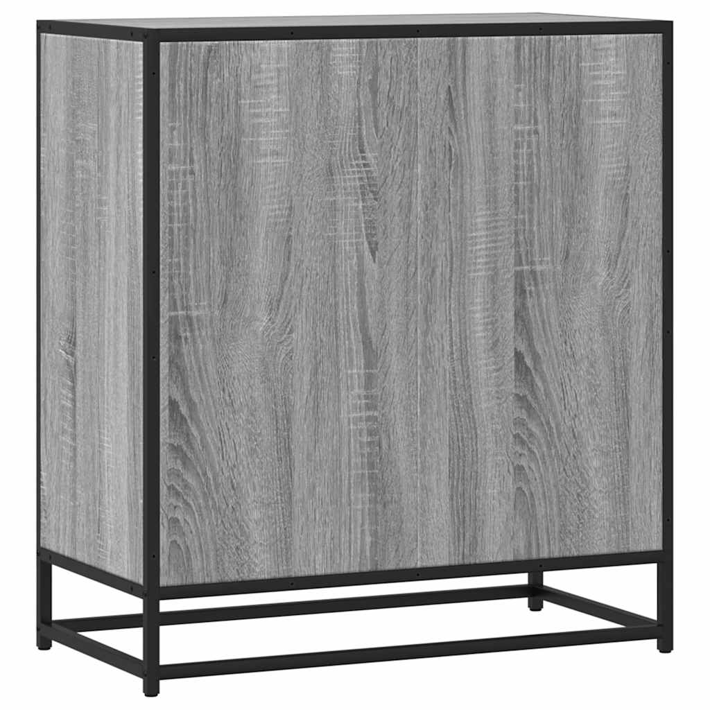 vidaXL Sideboard Grey Sonoma 68x35x76 cm Engineered Wood and Metal 6