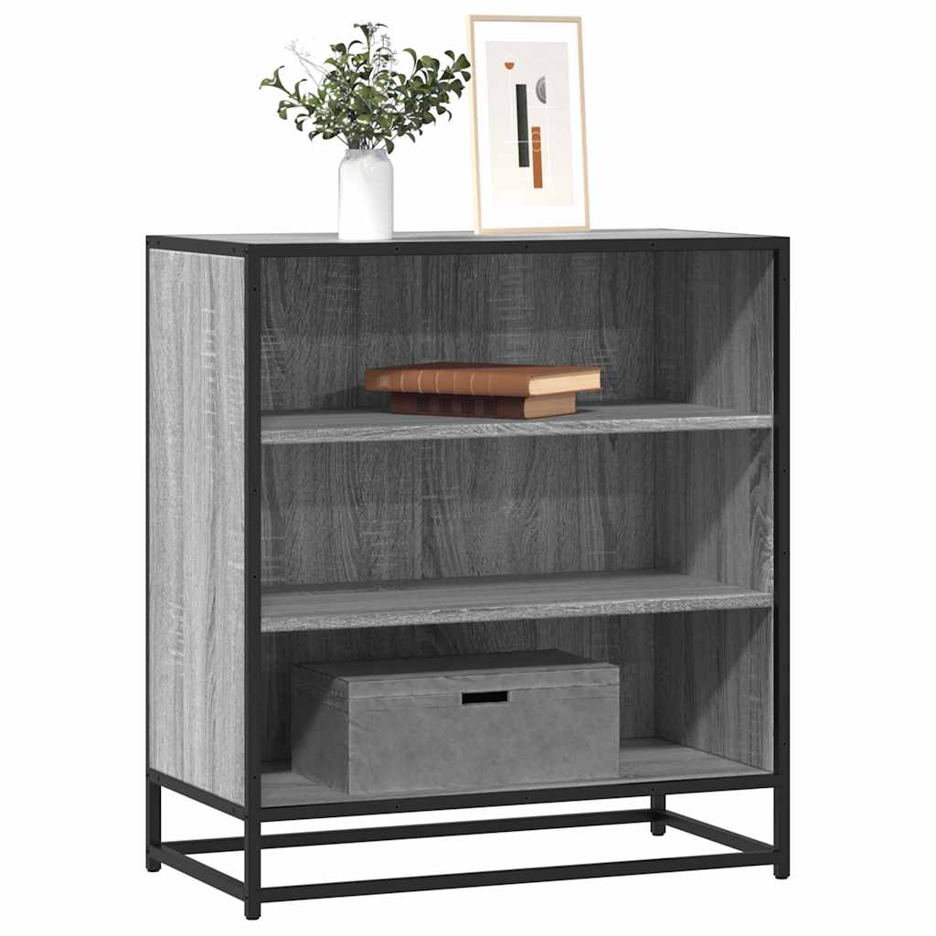vidaXL Sideboard Grey Sonoma 68x35x76 cm Engineered Wood and Metal 1