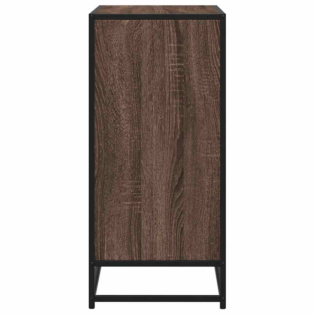 vidaXL Sideboard Brown Oak 68x35x76 cm Engineered Wood and Metal 5