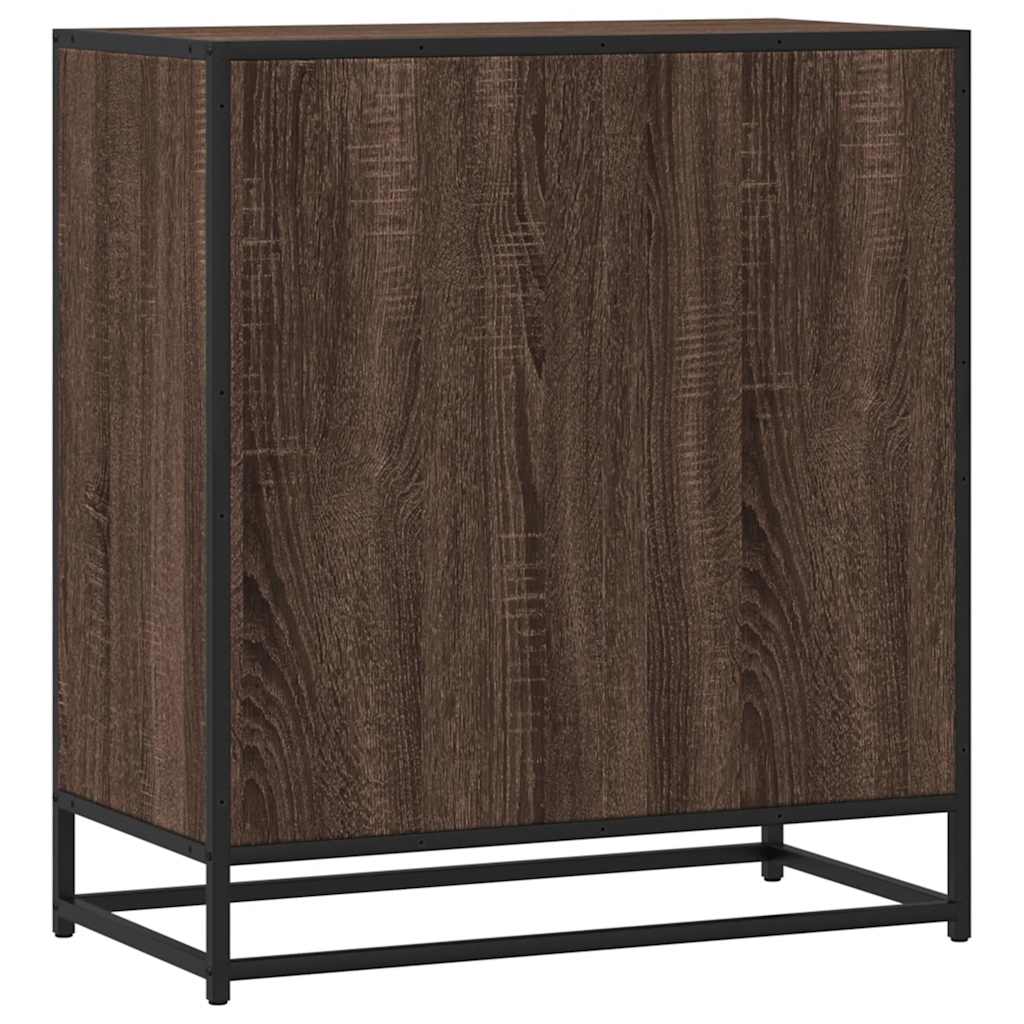 vidaXL Sideboard Brown Oak 68x35x76 cm Engineered Wood and Metal 6