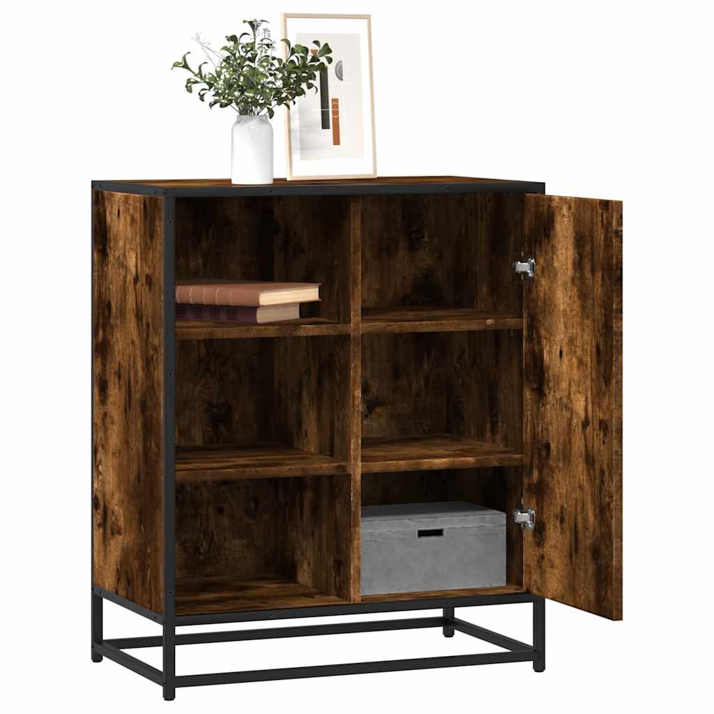vidaXL Sideboard Smoked Oak 62x35x76 cm Engineered Wood 1