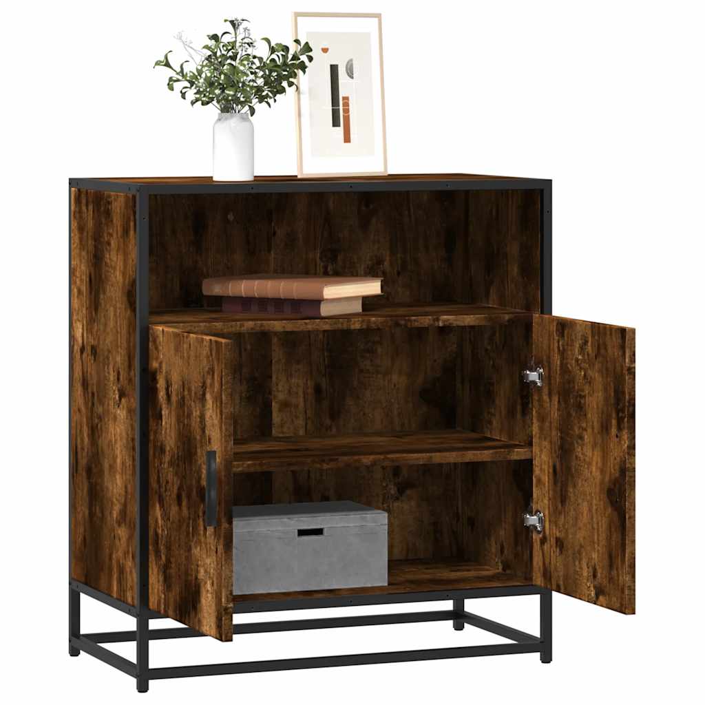 vidaXL Sideboard Smoked Oak 68x35x76 cm Engineered Wood 1