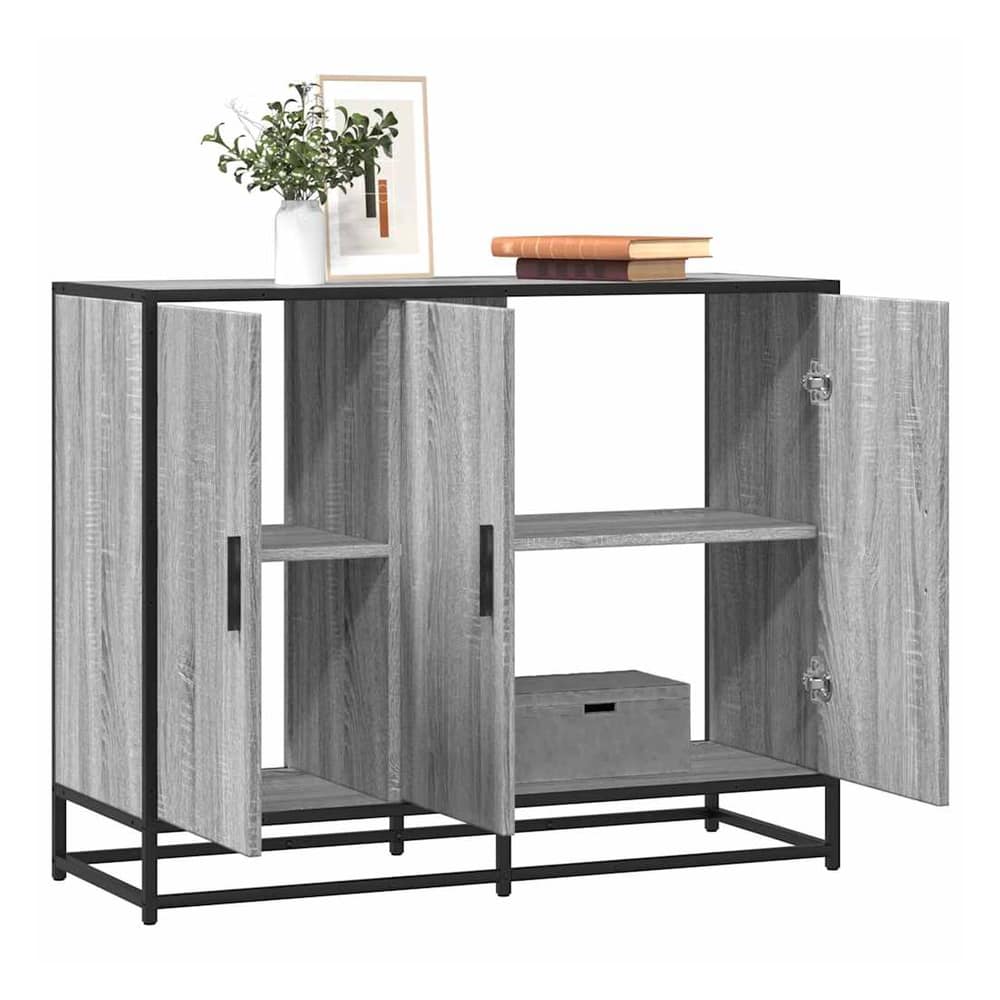 Sideboard 94x35x76 cm Engineered Wood Grey sonoma