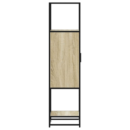vidaXL Highboard Sonoma Oak 35.5x35x139 cm Engineered Wood and Metal 6