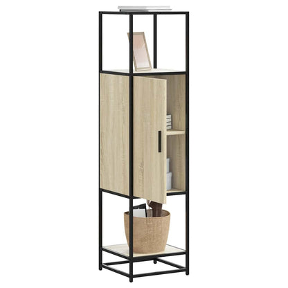 vidaXL Highboard Sonoma Oak 35.5x35x139 cm Engineered Wood and Metal 1