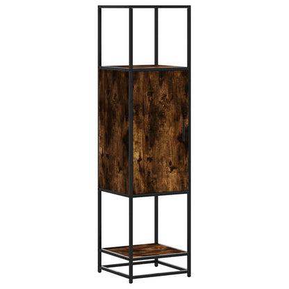 vidaXL Highboard Smoked Oak 35.5x35x139 cm Engineered Wood and Metal 2